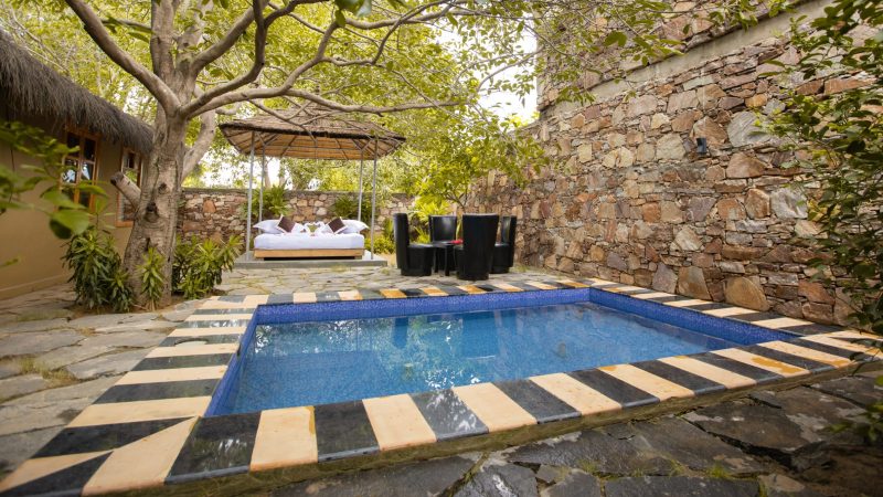 Luxury plunge‑pool villas inspired by nature and ancient tribal village aesthetic